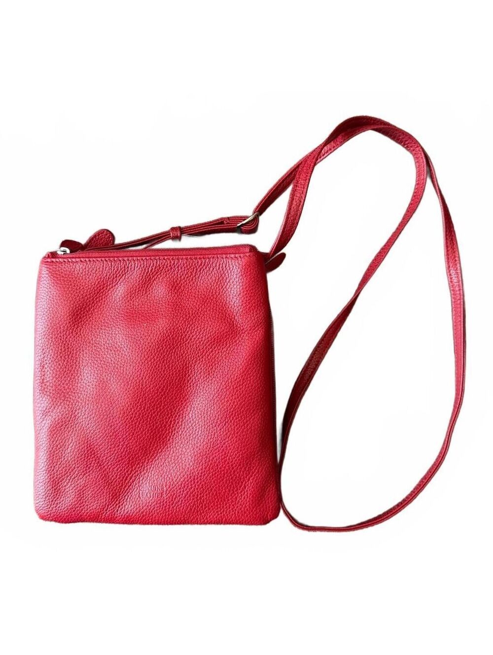 Giani Bernini NEW Genuine Leather Crossbody Purse Red Old Money Quiet Luxury Bag